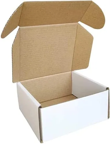 Miniatura 24 de Sobres corrugados de 5 x 5 x 2 pulgadas, paquete de 25, cajas de envío de cartón, color blanco (CM552-25)