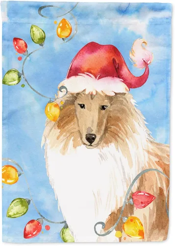 Miniatura 75 de Caroline's Treasures CK2484GF - Bandera decorativa para jardín de Alaskan Malamute con luces de Navidad, bandera decorativa para patio exterior