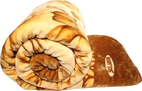 Miniatura 4 de Nueva Manta Solaron Queen Size Flower Beige Korean Mink Blanket