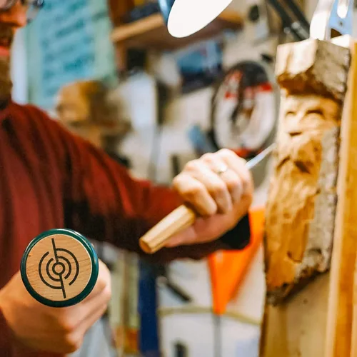 Miniatura 7 de Juego de herramientas de tallado de madera afiladas a mano, juego de 7 cinceles y gubias con estuche de lona, herramientas de carpintería de acero
