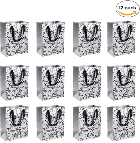 Miniatura 2 de Hammont Bolsas de regalo de boda para invitados de hotel – Bolsas de dama de honor con tallo floral – Bolsa de recuerdo de fiesta – Bolsas