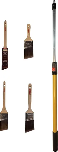 Painters Dream - Juego de 5 pinceles y herramientas para interiores – El juego de contratista profesional incluye 4 pinceles de pintura de mango de