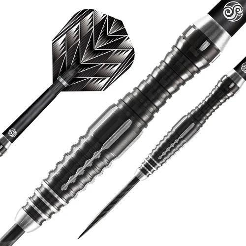Miniatura 2 de Dardos de tiro con punta de acero, arma tribal 4 (0.78 oz/ 0.85 oz/ 0.92 oz), barriles 90% tungsteno, equilibrado con agarres de precisión, juego