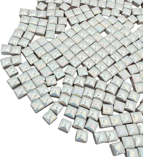 Miniatura 9 de 500 PCS / 1.1 LB Azulejos de Mosaico Cuadrados de Cerámica, 0.4 x 0.4 pulgadas Hechos a Mano para Hacer Micro Azulejos de Mosaico Creativos