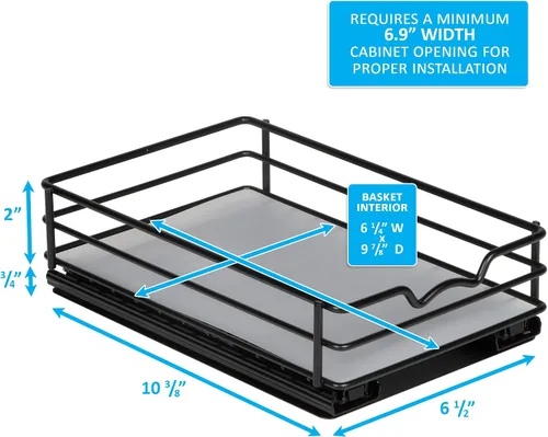 Miniatura 3 de Organizador extraíble para especias, latas, resistente con garantía limitada de por vida, estante extraíble para especias, platos, etc., 6.5