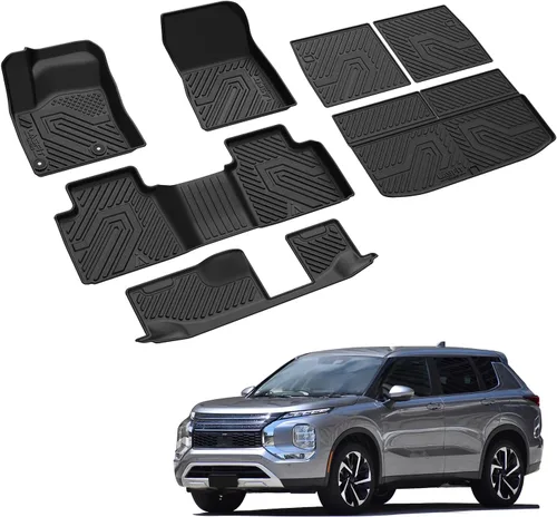 Miniatura 24 de LASFIT Tapetes de elastómero termoplástico para 1a y 2a fila de asientos de auto, para todo tipo de clima
