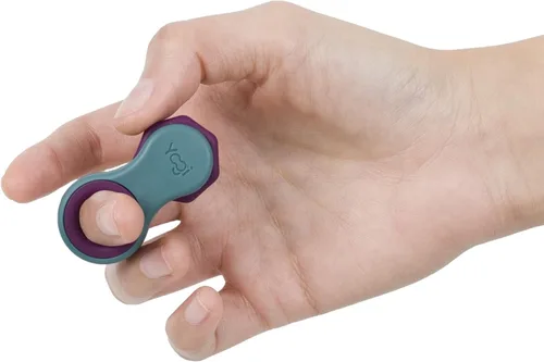 Miniatura 13 de Yogi Fidget Toy para adultos y niños – Juguete sensorial para aliviar el estrés con 5 anillos de silicona para los dedos – Fidget silencioso