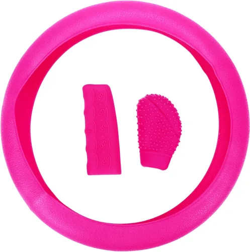 Miniatura 9 de Modengzhe Funda para volante con funda para freno de mano y funda para palanca de cambios, diseño universal de silicona antideslizante, accesorios