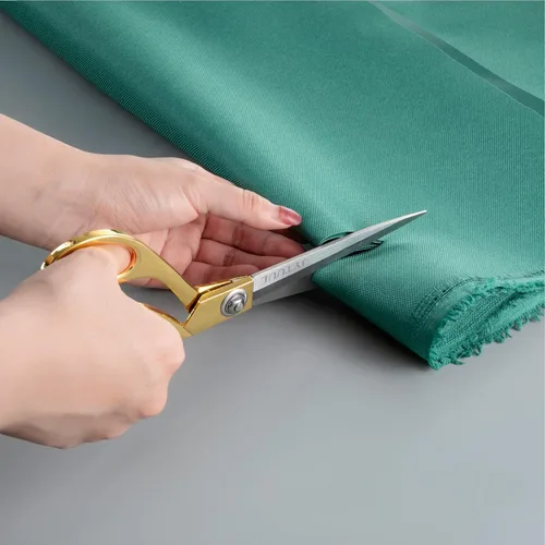 Miniatura 4 de Tijeras de sastre profesionales resistentes, afiladas de acero inoxidable de 8 pulgadas, tijeras de modista doradas, tijeras de tela multiusos