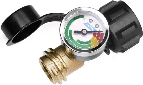 DOZYANT Indicador de nivel de tanque de propano, detector de fugas, medidor de presión de gas codificado por color, universal para cilindros,
