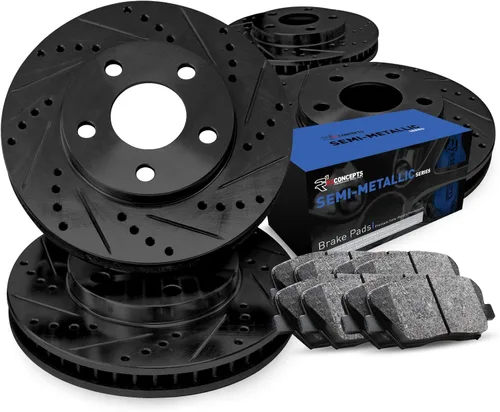 Miniatura 10 de R1 Concepts Kit de freno delantero y trasero para Acura RSX Base Coupe 2002-2006 de 2 puertas; Honda Civic Si Hatchback 2004-2005 de 2 puertas
