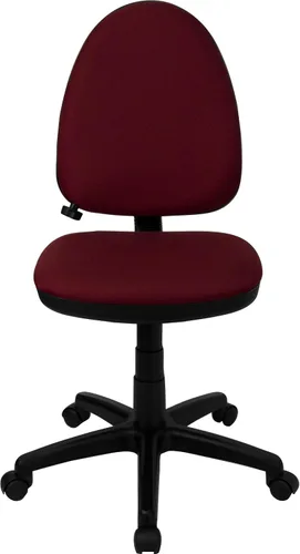 Miniatura 5 de Flash Furniture Silla de oficina ergonómica giratoria multifunción de tela burdeos con soporte lumbar ajustable Borgoña