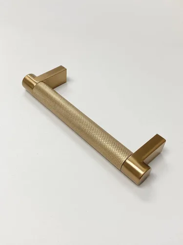 Miniatura 3 de Tiradores y pomos de cajones con textura moleteada de bronce champán, herrajes para gabinetes y muebles (tirador central de 3-1/2 pulgadas)