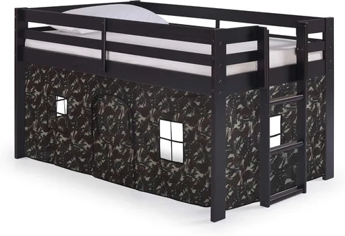 Miniatura 19 de Alaterre Furniture Jasper - Cama tipo loft junior individual, marco gris paloma y fondo de camuflaje gris