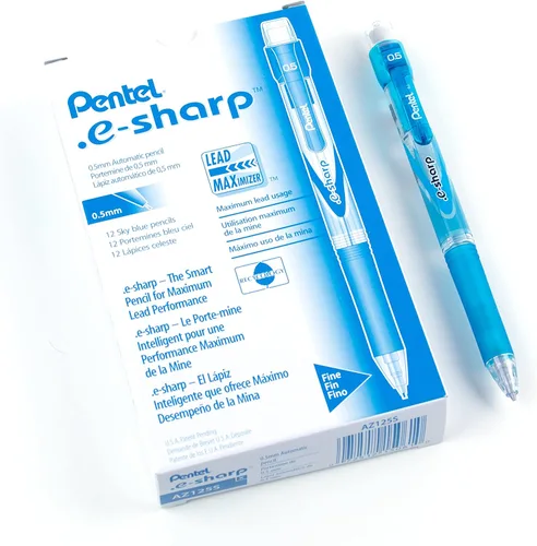 Miniatura 2 de Pentel e-Sharp – Lápiz mecánico de cilindro negro, caja por docena, Negro