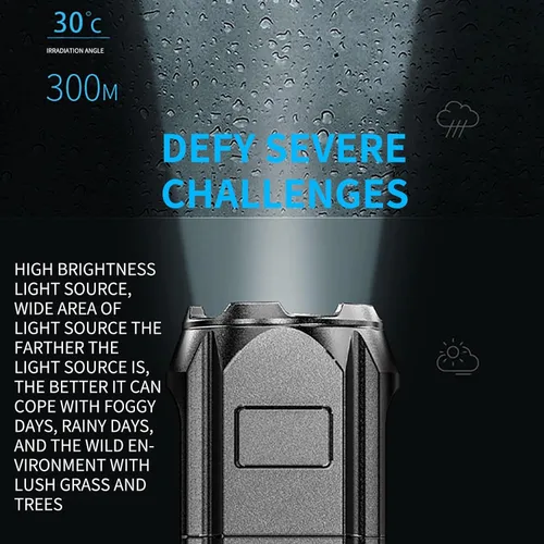 Miniatura 6 de ABS fuerte luz de enfoque linterna al aire libre portátil hogar común linterna distribución linterna camping luces flash luz