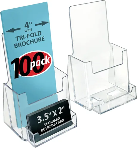 Miniatura 12 de Azar Displays, 252922, soporte para folleto de mostrador para volantes triples, tarjeta de visita o accesorio de tarjeta de regalo, soporte