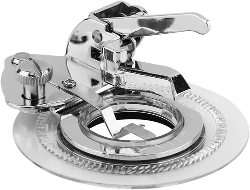 Miniatura 5 de Pilipane Prensatelas de punto de flor decorativos para bordar, círculos de volante, máquina de coser prensatelas, diseños circulares de flores