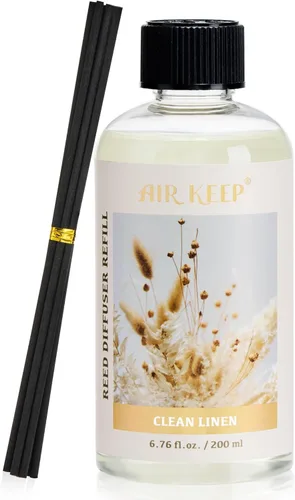 Miniatura 34 de Airkeep recambio de aceite para difusor de varillas con varillas difusoras, 6.76 Fl Oz (200ml) aceites perfumados de vainilla de cachemira