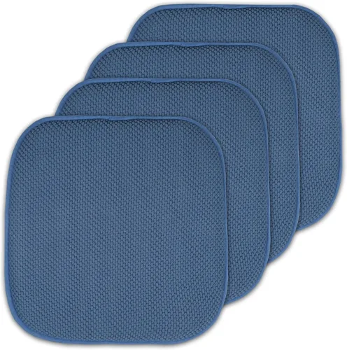 Miniatura 14 de Sweet Home Collection Cojines de espuma viscoelástica para silla, antideslizantes, diseño de panal de abeja, 16 x 16 pulgadas, paquete de 2