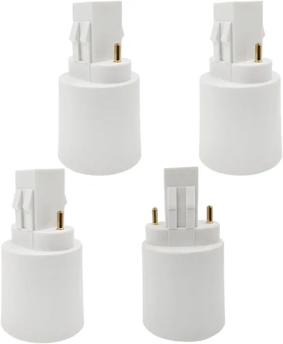 Miniatura 9 de Adaptador de enchufe de lámpara 2P GX23 a E26, convertidor de base de lámpara GX23 a E26/E27, adaptador de enchufes de bombilla de 2 pines, doble