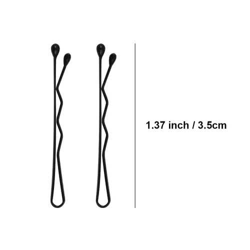 Miniatura 5 de Mini horquillas negras con bonito estuche, 200 CT 1.38 pulgadas, pequeños horquillas para moños, horquillas de pelo premium para niños, niñas
