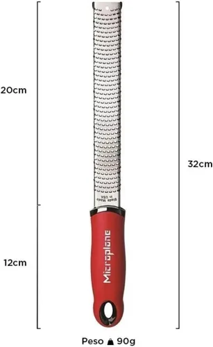 Miniatura 4 de Microplane Rallador Zester rojo clásico, acero inoxidable, rallado de cítricos y queso, apto para lavavajillas, fabricado en Estados Unidos, nombre