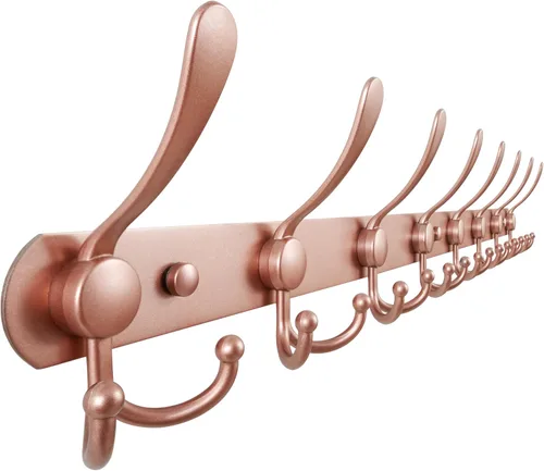 Miniatura 61 de Dseap - Perchero para pared, 5 ganchos triples, resistente, acero inoxidable, riel de gancho de metal para abrigos, sombreros, toallas, bolsos
