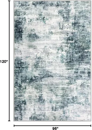 Miniatura 751 de IOHOUZE Alfombra abstracta lavable de 3 x 12 pies para pasillos, antideslizante para cocina, camino de entrada de lana sintética para interiores