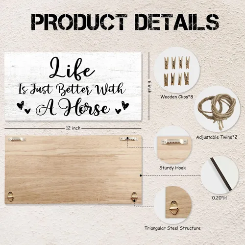 Miniatura 7 de Marco de fotos de regalo de caballos para pared, regalo de caballos para mujeres, hombres, amantes de los caballos, caballos jinete, regalos