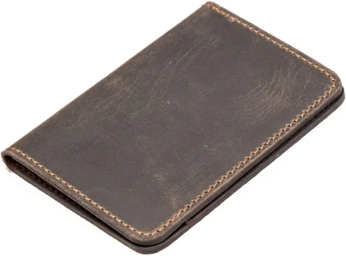 Carteras de cuero genuino hechas a mano, tarjeteros minimalistas y fundas para pasaporte, regalo hecho a mano
