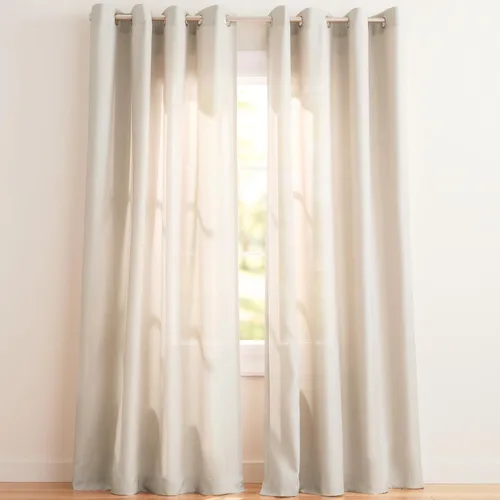 Miniatura 30 de Exclusive Home Loha - Par de paneles de cortinas de lino con ojales, 54 x 63 pulgadas, color beige
