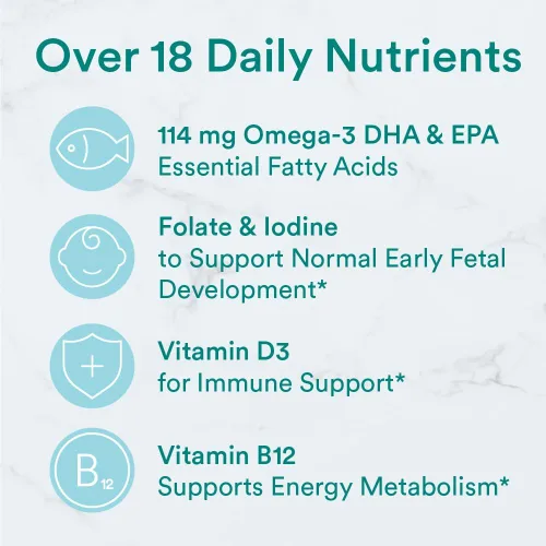 Miniatura 6 de SmartyPants Vitaminas prenatales para mujeres, gomitas multivitamínicas: aceite de pescado Omega 3 (EPA/DHA), biotina, metilfolato, vitamina D3, C