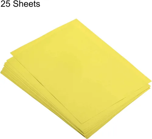 Miniatura 3 de MECCANIXITY 25 hojas de papel de copia a color de 8.3 x 11.7 pulgadas, papel de impresora de 2.82 oz/m², amarillo limón para impresión de oficina
