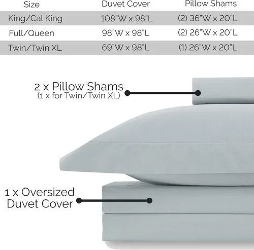 Miniatura 3 de Southshore Fine Living, Inc. Colección Premium - Juego de funda de edredón tamaño King, funda de edredón suave con cremallera, 3 piezas, dos fundas