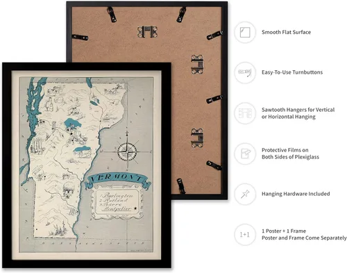 Miniatura 2 de Poster Master Póster de mapa vintage – Impresión retro de mapa de Alabama – Arte de mapa del estado de Alabama – Regalo para profesores
