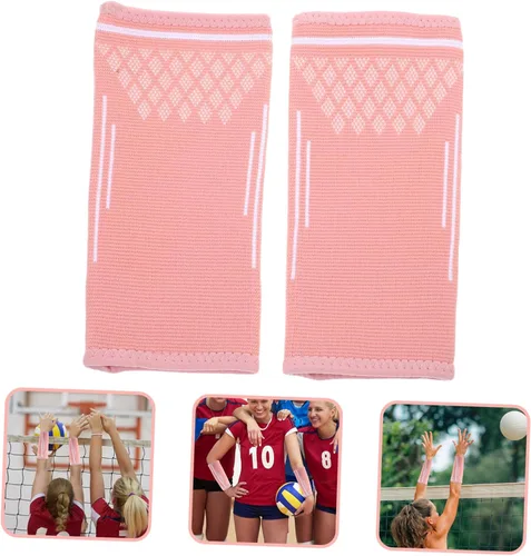 Miniatura 3 de ibasenice Mangas de voleibol para brazos, muñequera elástica deportiva para mujer, protector de brazo acolchado para uso atlético, 1 par