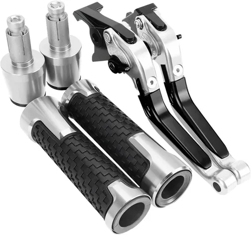 Miniatura 6 de Clutch For FZ8 FZ-8 2010-2018 Motorcycle Adjustable Folding Brake Clutch Levers Handgrip Handlebar Grips Ends Accessories Brake Handle(Black Black)