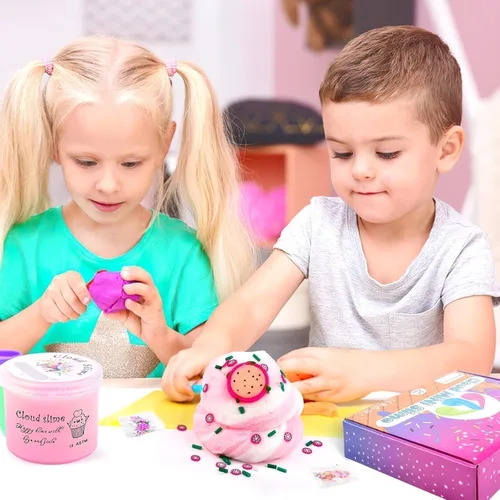 Miniatura 6 de TITRITH Cloud Slime - Paquete de 15 fundas coloridas para niñas y niños, suministros divertidos de fiesta, kit de slime a granel perfumado, suave