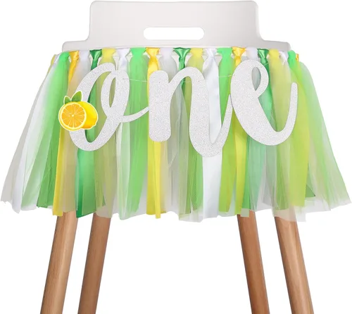 Miniatura 7 de Cartel decorativo de cactus para silla de bebé, cartel de primer cumpleaños, guirnalda de tela para silla de bebé, suministros de fiesta, amarillo