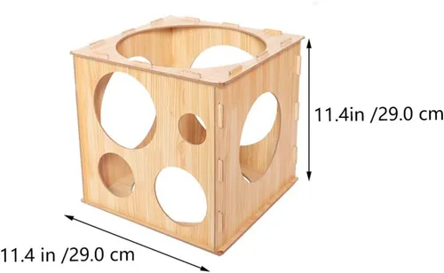 Miniatura 6 de Operitacx Caja de medición de cubo de globos, herramienta de medición precisa de globos para decoraciones y arcos, fácil de montar y almacenar hecha