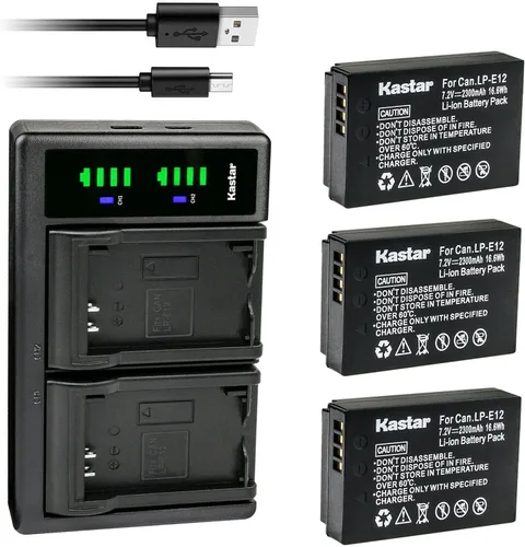 Miniatura 6 de Kastar LTD2 - Cargador de batería USB para Canon LP-E12 LPE12, cargador Canon LC-E12 LC-E12E, Canon EOS M50 Mark II, EOS M100, EOS M200, EOS Rebel