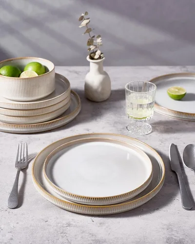 Miniatura 7 de famiware Star Platos de Ensalada para 6, Juego de Platos de 8 Pulgadas, Vajilla de Gres, Platos Pequeños para Postre, Ensalada, Aperitivo, Blanco