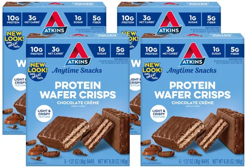 Miniatura 10 de Atkins Galletas de proteína crocantes, 305405, Peanut Butter, 1