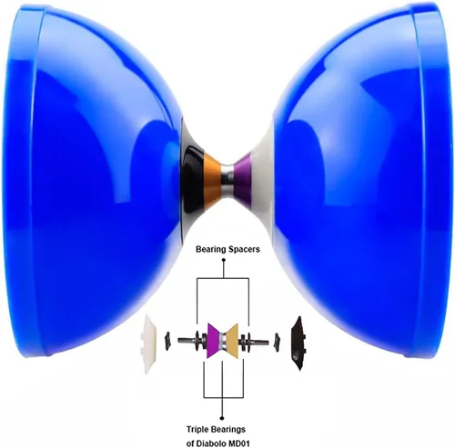 Miniatura 3 de MAGICYOYO Diabolos MD01 Pro Triple Bearings Diábolo Yoyos para niños, adolescentes y adultos, juguete de malabarismo giratorio de principiantes a