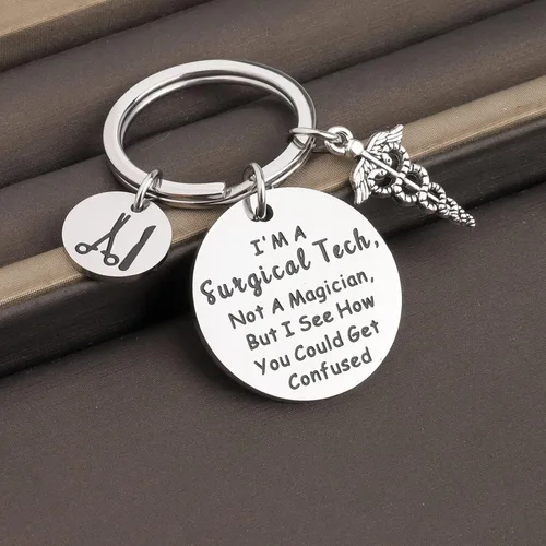 Miniatura 5 de ENSIANTH Llavero de tecnología quirúrgica, regalo de tecnólogo quirúrgico, regalo para enfermera quirúrgica, regalo de graduación para estudiantes