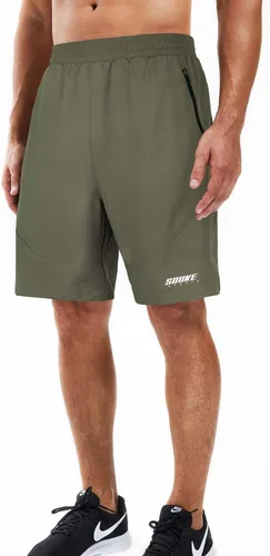Souke Sports Pantalones cortos de entrenamiento 2 en 1 para hombre, 7 pulgadas, secado rápido, pantalones cortos atléticos para gimnasio, bolsillos