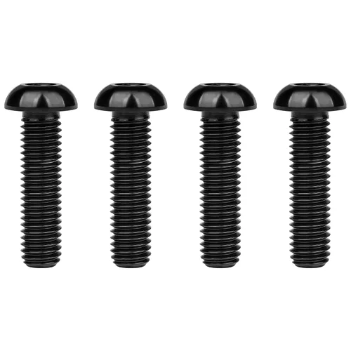 Miniatura 12 de Tornillos de cabeza de botón de titanio M8 15 20 25 30 1.378 in, paquete de 4 (M8x15mm, negro)