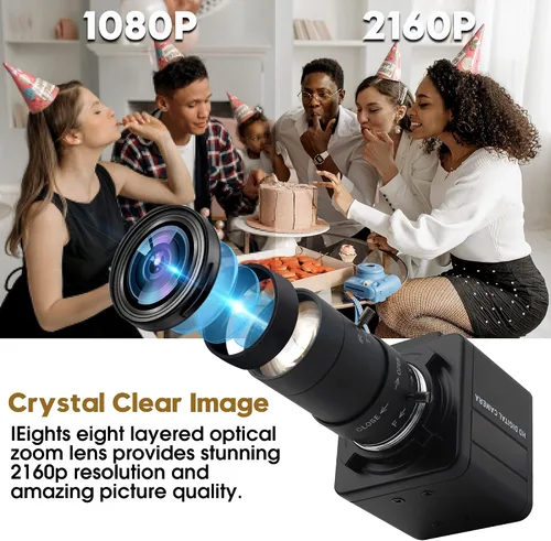 Miniatura 6 de Cámara USB 4K Zoom Manual Cámara web 0.197-1.969 in Foco Variable Cámara PC para computadora Mini UVC USB2.0 Cámara web IMX317 Varifocal USB