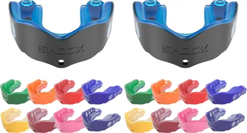 Miniatura 30 de Shock Doctor Gel Max - Protector bucal, protección resistente y ajuste personalizado, juvenil, frambuesa azul